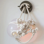 Knotty Bubbles Wall Sconce - Natural / Opal