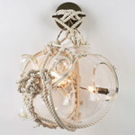 Knotty Bubbles Wall Sconce - Natural / Clear