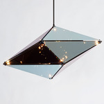 Maxhedron Horizontal Pendant - Oil Rubbed Bronze / Transparent Mirror