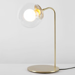 Modo Desk Lamp - Brushed Brass / Clear