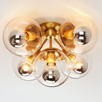 Modo Ceiling Light - Brushed Brass / Clear