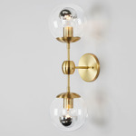 Modo Wall Sconce - Brushed Brass / Clear