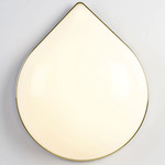 Odds & Ends Teardrop Wall Sconce - Polished Brass / White