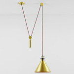 Shape Up Cone Pendant - Brushed Brass / Brushed Brass