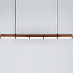 Woody Endless Linear Pendant - Black / Stained Oak