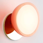 Geode Wall Sconce - Polished Brass / Pink