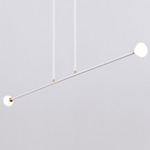 Apollo Linear Chandelier - Matte Ivory / White