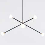 Nova Chandelier - Matte Black / White