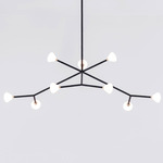 Nova Chandelier - Matte Black / White