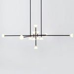 Apollo Vertical Chandelier - Matte Black / White