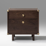 Lafayette Side Table - Black Walnut / Brass