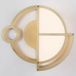 Moonrise Wall Sconce - Brushed Brass / White