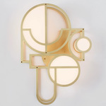 Moonrise Wall Sconce - Brushed Brass / White