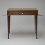 The Cain Nightstand Table - Polished Brass / Black Walnut