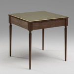 The Cain Side Table - Polished Brass / Black Walnut