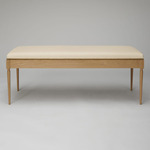 The Judy Bench - White Oak / Tan Leather