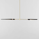 Boden Horizontal Chandelier - Brushed Brass / Black