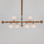 Del Playa Linear Pendant - White Oak / Bone China