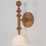 Del Playa Wall Sconce - White Oak / Bone China