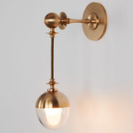 Rue Sala Corded Wall Sconce - Unlacquered Brass / Clear