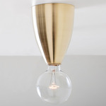 Valo Ceiling Light - Brushed Brass / Clear