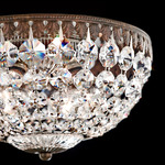 Petit Crystal Ceiling Flush Light - Heirloom Bronze / Optic Crystal