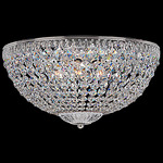 Petit Crystal Ceiling Flush Light - Polished Silver / Heritage Crystal
