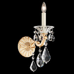 La Scala Round Wall Sconce - Parchment Gold / Radiance Crystal