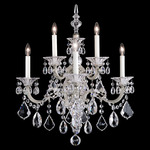 La Scala Grand Wall Sconce - Antique Silver  / Radiance Crystal