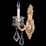 La Scala Gold Wall Sconce - Parchment Gold / Radiance Crystal
