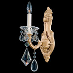 La Scala Gold Wall Sconce - Parchment Gold / Radiance Crystal