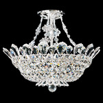 Trilliane Semi Flush Ceiling Light - Silver / Heritage Crystal