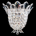 Trilliane Wall Sconce - Polished Stainless Steel / Heritage Crystal