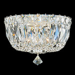 Petit Crystal Deluxe Ceiling Flush Light - Polished Silver / Radiance Crystal