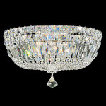 Petit Crystal Deluxe Ceiling Flush Light - Polished Silver / Radiance Crystal