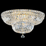 Petit Crystal Deluxe Double Ceiling Flush Light - Aurelia / Optic Crystal