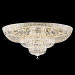 Petit Crystal Deluxe Triple Ceiling Flush Light - Aurelia / Heritage Crystal