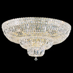 Petit Crystal Deluxe Triple Ceiling Flush Light - Aurelia / Heritage Crystal