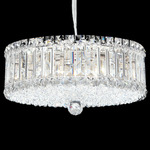 Plaza Round Pendant - Stainless Steel / Optic Crystal