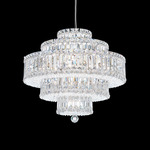 Plaza Tier Chandelier - Stainless Steel / Optic Crystal