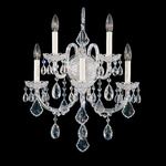 Olde World Wall Sconce - Polished Silver / Heritage Crystal