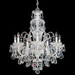 Olde World Chandelier - Polished Silver / Heritage Crystal