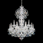 Olde World Chandelier - Polished Silver / Heritage Crystal