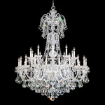 Olde World Chandelier - Polished Silver / Heritage Crystal