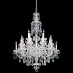 Olde World Regal Chandelier - Polished Silver / Heritage Crystal