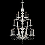 Jasmine Grand Chandelier - Polished Silver / Optic Crystal