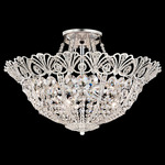 Rivendell Semi Flush Ceiling Light - Antique Silver  / Radiance Crystal