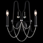 Esmery Wall Sconce - Ferro Black / Optic Crystal