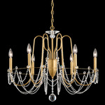 Esmery Chandelier - Heirloom Gold / Optic Crystal