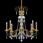 Helenia Chandelier - Heirloom Gold / Clear